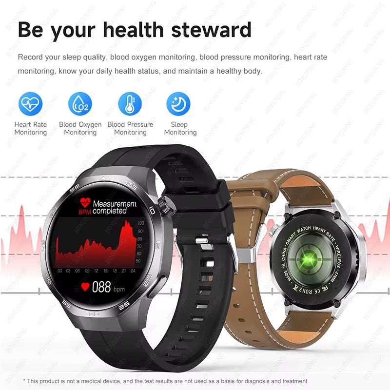 2025 New Watch 5 MAX Smart Watch HD AMOLED Screen NFC GPS Tracker Bluetooth Call Waterproof Sports Health Smartwatch Men Women