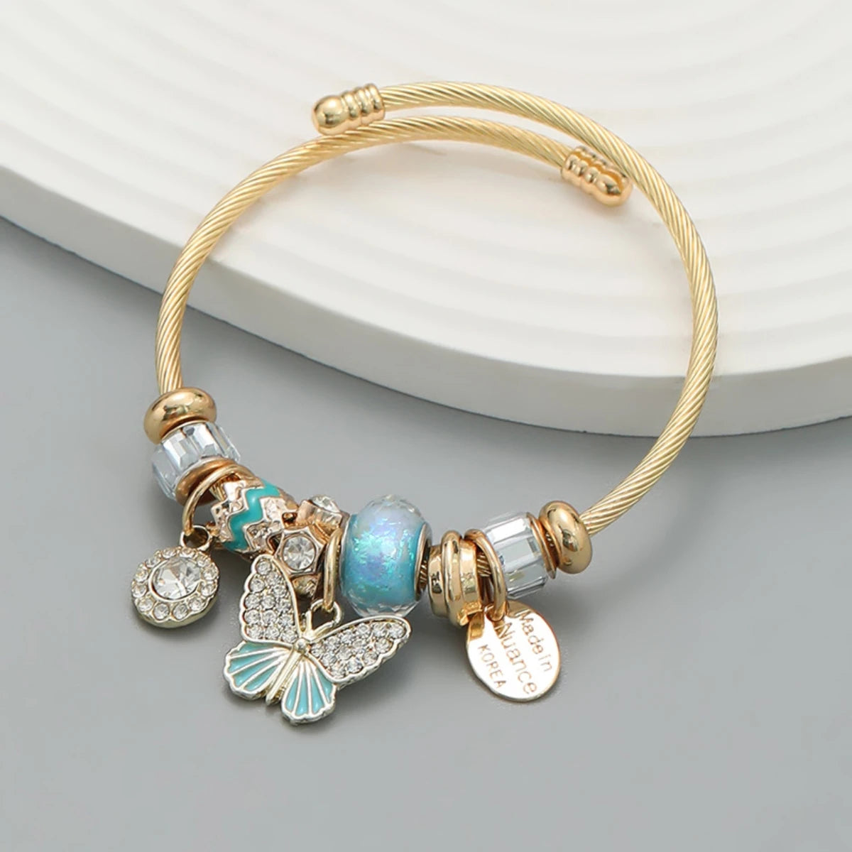 Fashion Multi Element Stainless Steel Circle Panjiadora Beaded Love Bracelet Suitable for Women'S Dating, Daily Holiday Gifts