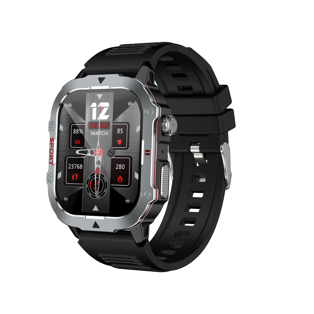 Military Smart Watch for Men Bluetooth Call 2.19'' HD Screen New Smartwatch Heart Rate Monitor Outdoor Sports for Android Phone