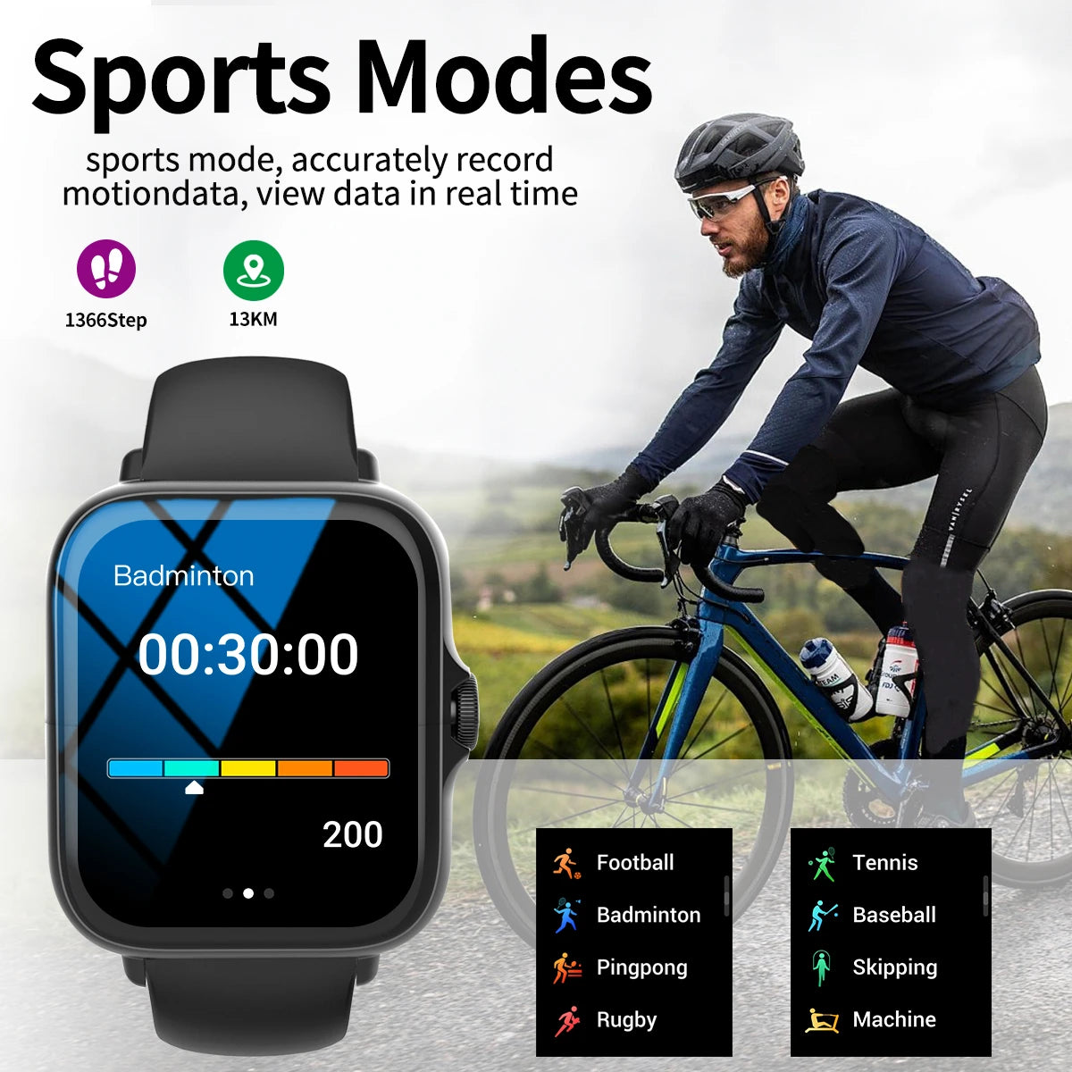 1.83'' HD Smart Watch Message Answer Call Music Life Waterproof Sleep Monitoring Sports Pedometer Smartwatch for Android IOS